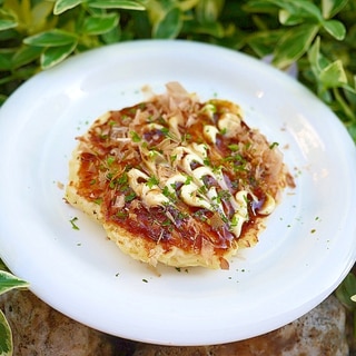 鶏胸肉と豆腐でヘルシー♪お好み焼き風つくね